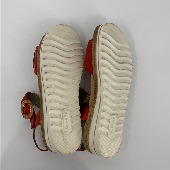 Remonte D0Q52-33 Jocelyn wedge comfort sandals red platform women buckle 40 9 - Picture 7 of 7